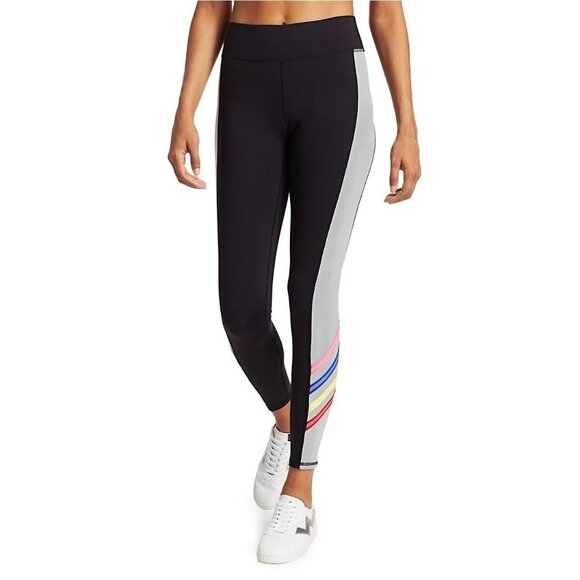 Terez Womens Reflective‎ Stripe Leggings Pants Size Medium - Picture 1 of 9